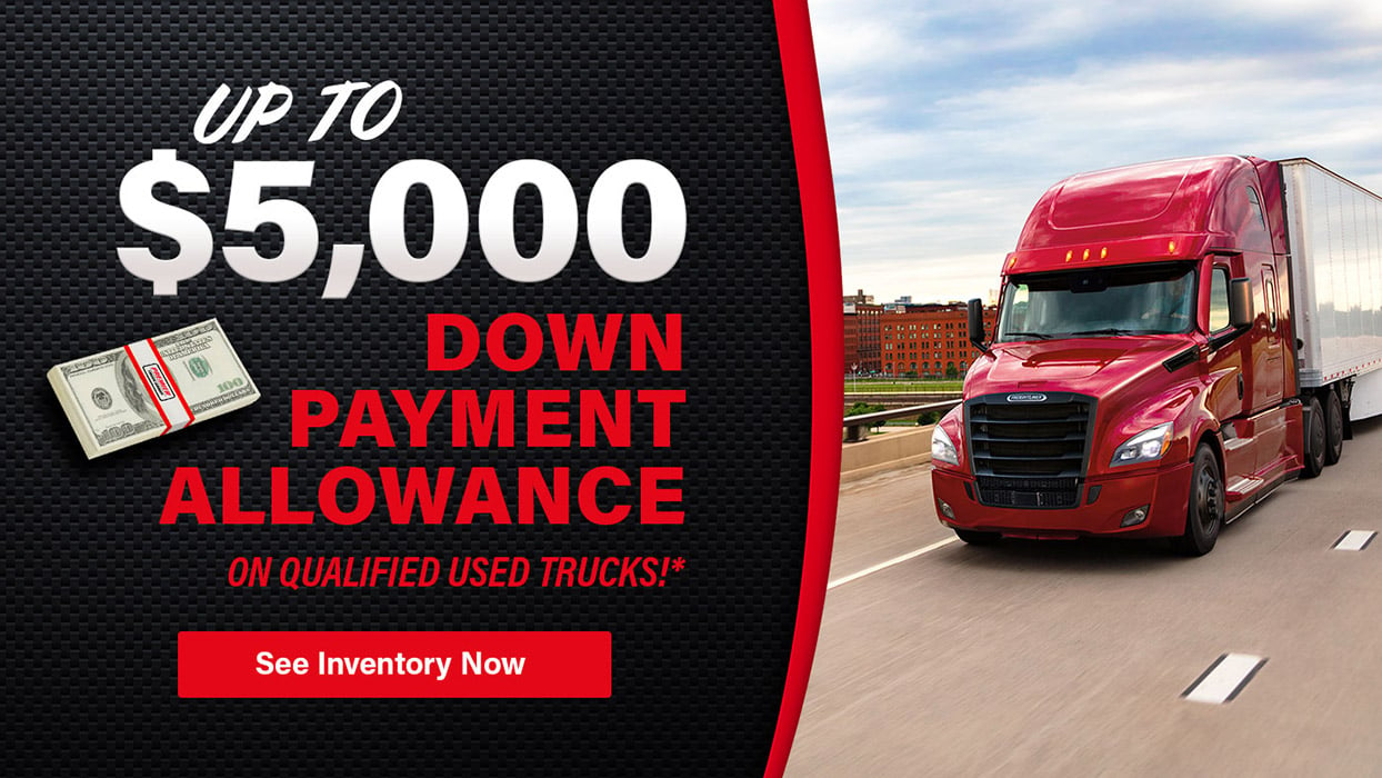 Up to $5000 Down Payment Allowance on qualified used trucks – See Inventory Now
