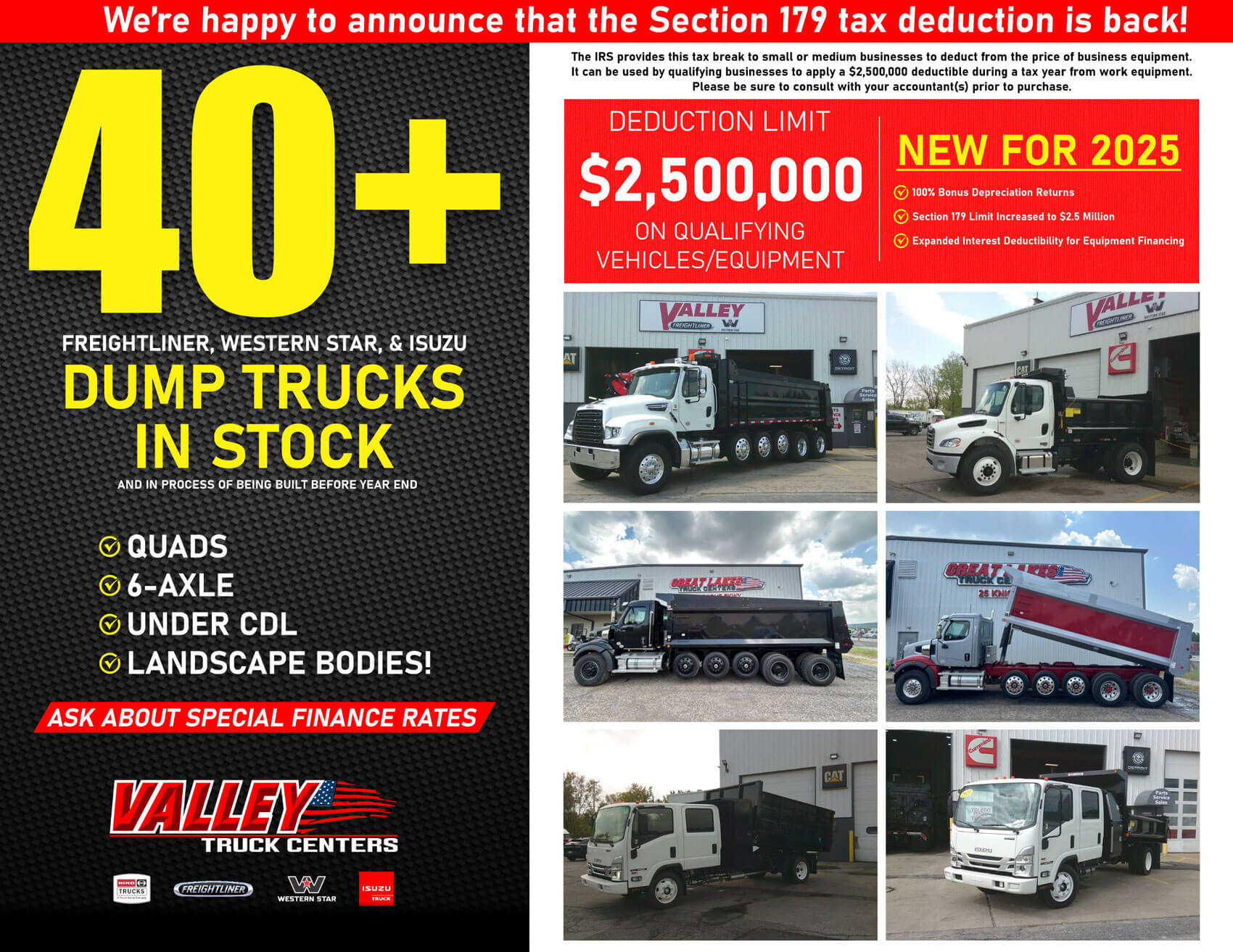 Section 179 tax deduction is back!