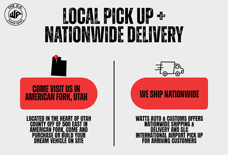 Local Pick Up and Nationwide Delivery