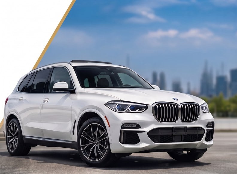 White BMW X5 SUV