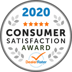 2020 Consumer Satisfaction Award, DealerRater