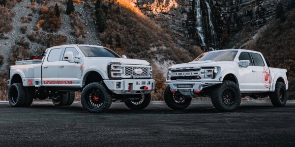 Image of a lifted Ford