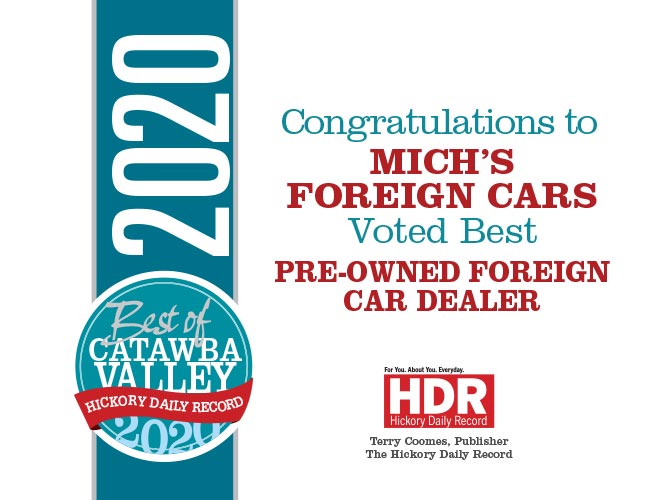 Michs Foreign Cars Serving Hickory, NC, Used Cars Our Awards