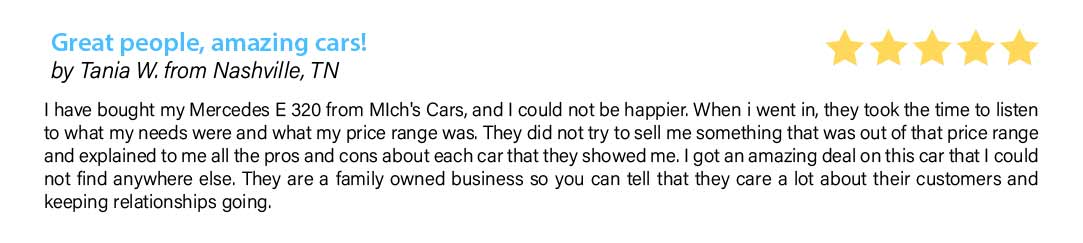 Michs Foreign Cars Customer Review