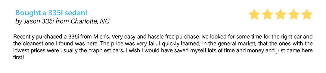 Michs Foreign Cars Customer Review