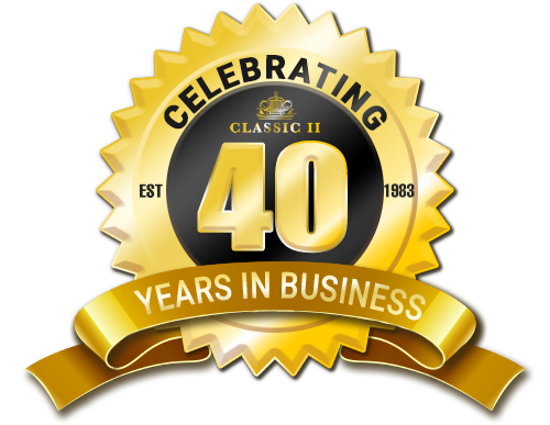 Celebrating 40 years in Business Badge