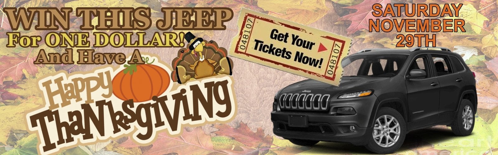 THANKSGIVING ONE DOLLAR JEEP GIVEAWAY