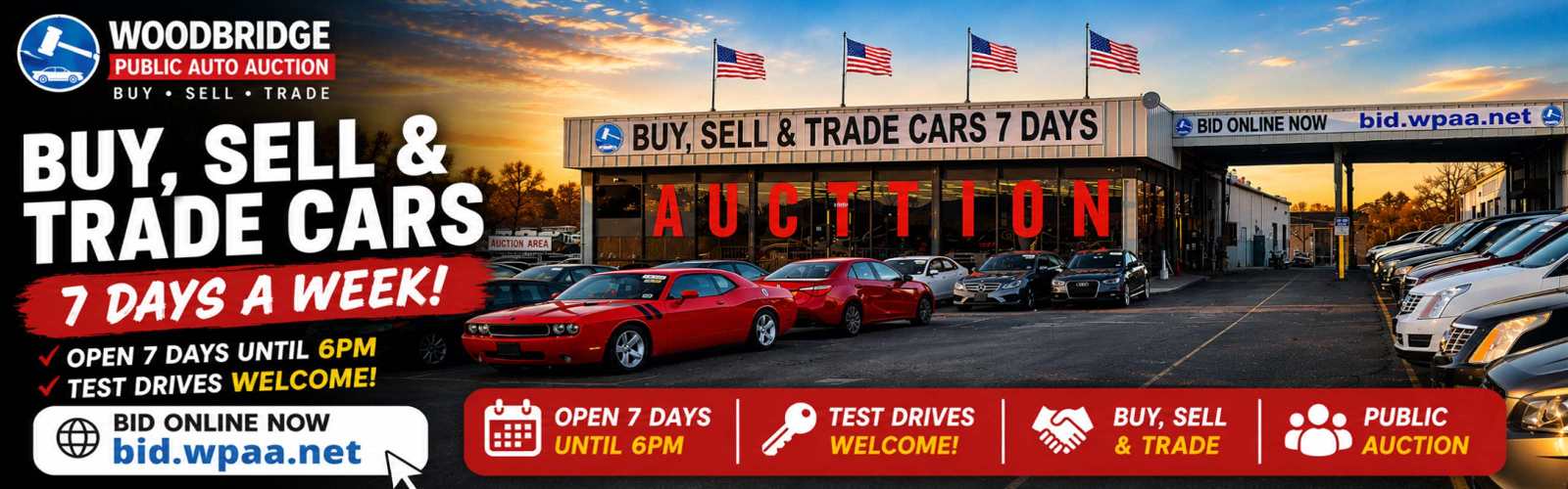 woodbridge auto auction open 7 days