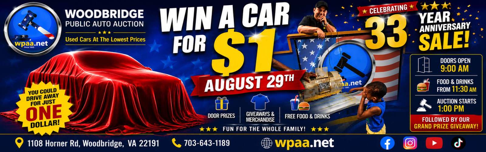 one_dollar_car_gicveaway_33_year_birthday_wpaa