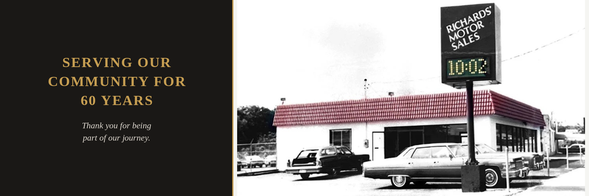 Serving Our Community For 60 Years - Richards Motor Sales