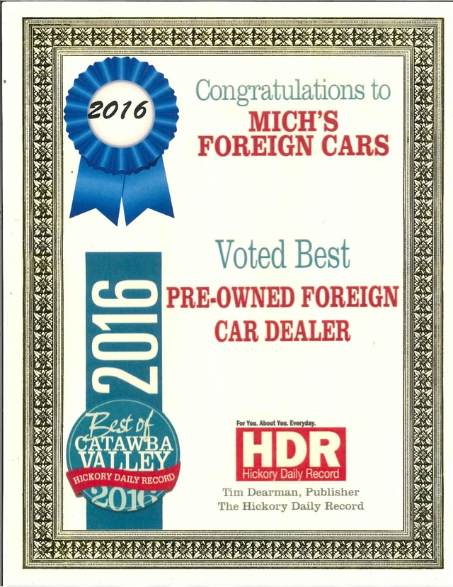Michs Foreign Cars Serving Hickory, NC, Used Cars