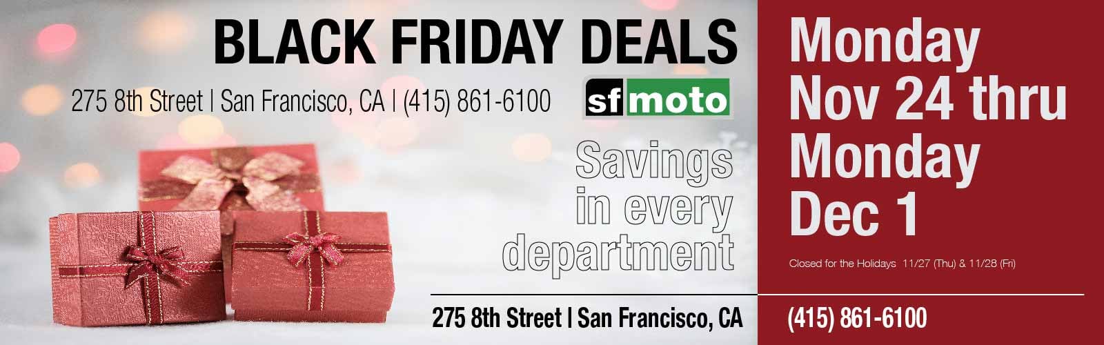 2025 Black Friday Banner Presents