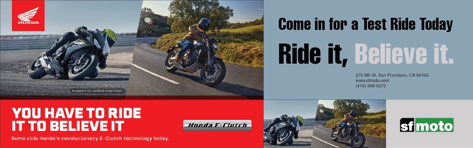 2026 Honda E_Clutch Demo Ride Program
