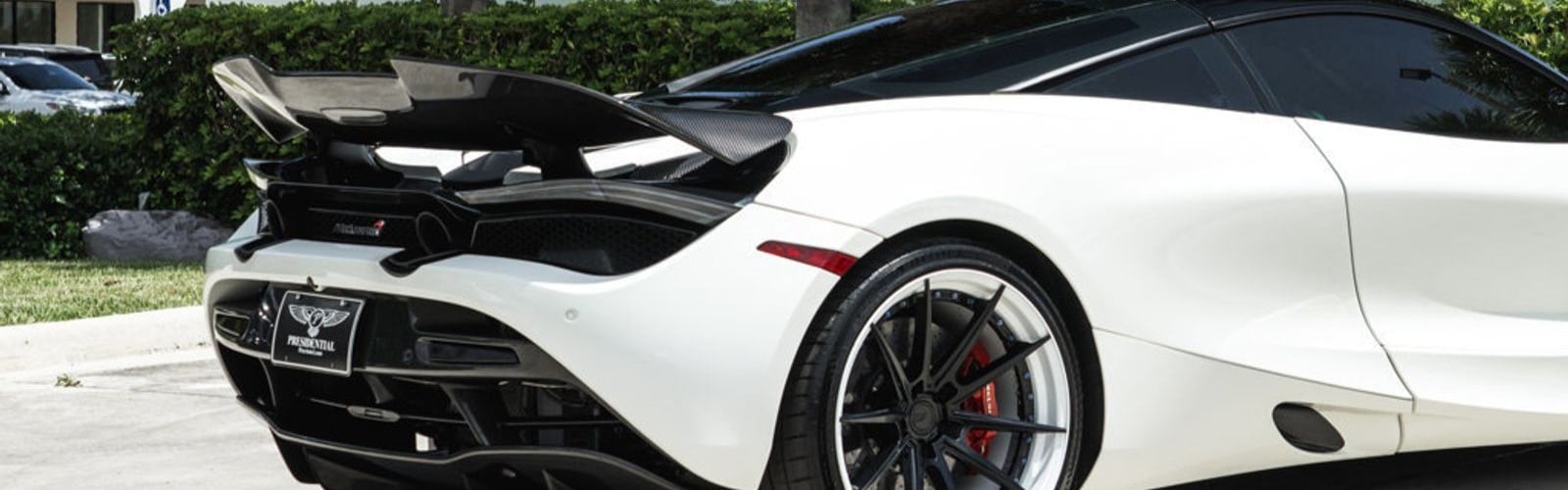 Rear three-quarter view of a McLaren 720S serviced near Boca Raton and Delray Beach